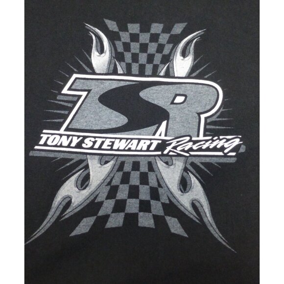 Tony Stewart Racing Black Graphic T-Shirt 2X Anvil Pre-Shrunk Cotton Short Sleev - Picture 3 of 7